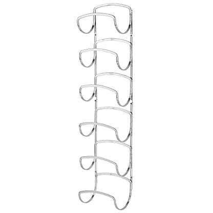mDesign Metal Towel Shelves – Towel Rack for the Bathroom with 6 Compartments – Practical Bathroom Accessories for Both Large and Small Towels – Silver - color: Chrome