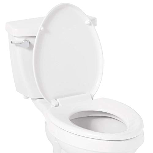 Signature Hardware 447334 Elongated Closed-Front Toilet Seat And Lid with Soft Close and Quick Release
