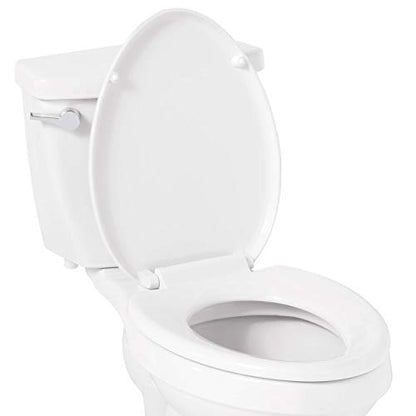 Signature Hardware 447334 Elongated Closed-Front Toilet Seat And Lid with Soft Close and Quick Release
