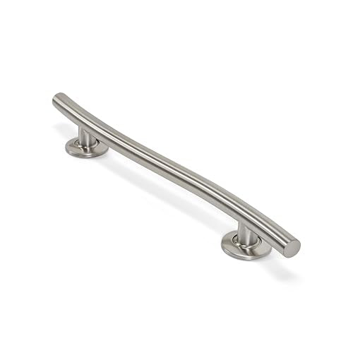 Seachrome 18 inch Bathroom Wave Grab Bar Satin Finish - color: Satin, size: 18