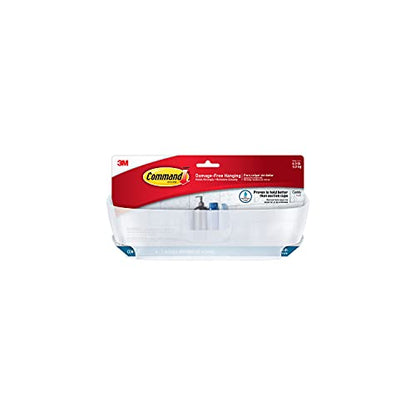 Command 3M 4.75 in. H x 4.625 in. W x 11.375 in. L Clear Frosted Shower Caddy