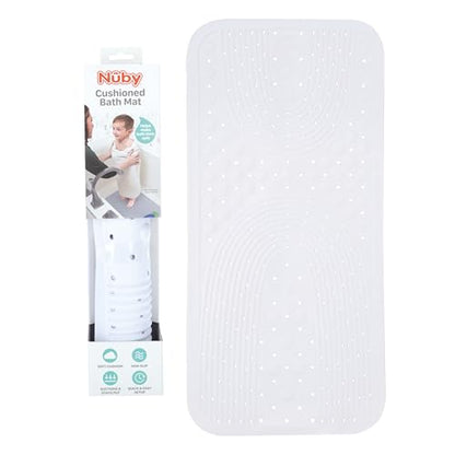 Nuby Cushioned Bath Mat | White - color: White