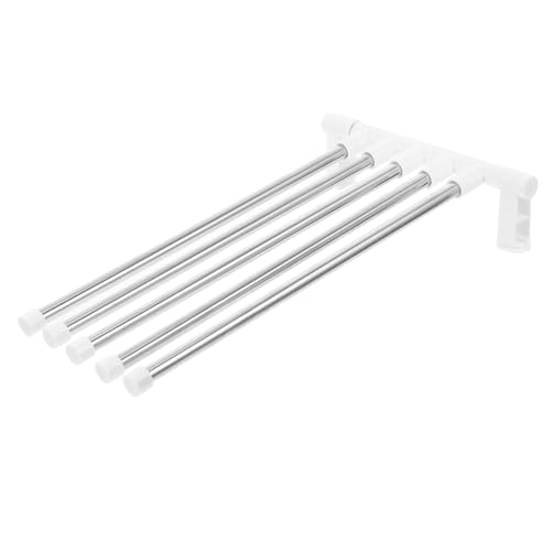 UKCOCO Stainless Steel Rotatory Towel Storage Shelf Wall Mounted Bar Bathroom Towel Holder with Punch Installation Scratch Resistant Rack