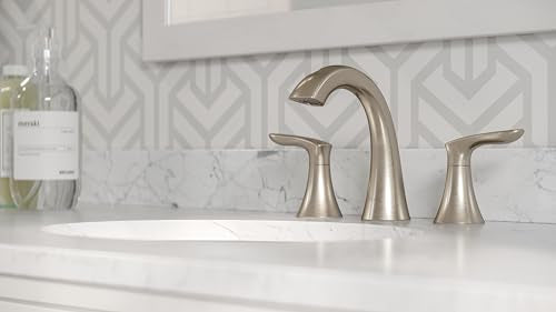 Pfister Weller Bathroom Sink Faucet, 8-Inch Widespread, 2-Handle, 3-Hole, Brushed Nickel Finish, LG49WR0K (Pack of 3) - color: Brushed Nickel, size: 3 Pack