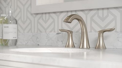 Pfister Weller Bathroom Sink Faucet, 8-Inch Widespread, 2-Handle, 3-Hole, Brushed Nickel Finish, LG49WR0K (Pack of 3) - color: Brushed Nickel, size: 3 Pack