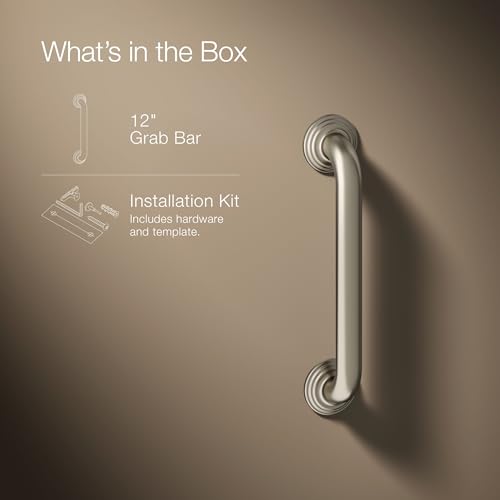 12 in. ADA Compliant Grab Bar - color: Vibrant Brushed Nickel