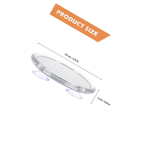 YARNOW 20x Magnifying Mirror with Suction Cup for Bathroom Use Plastic and Glass Makeup Mirror with Magnifying Design and White Frame for Skincare and Travel