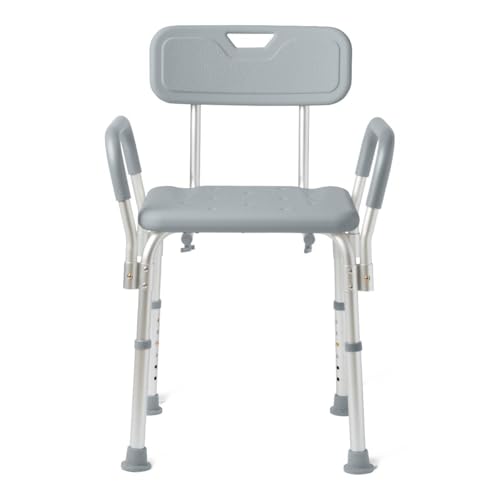 Caring Bath Chair for Seniors, Shower Seat with Removable Backrest, Suction Feet, Non-Slip Adjustable Height Shower Bench for Elderly, Disabled, 350 lb Weight Capacity, Bathroom Stool for Tub & Shower - size: Removable Backrest