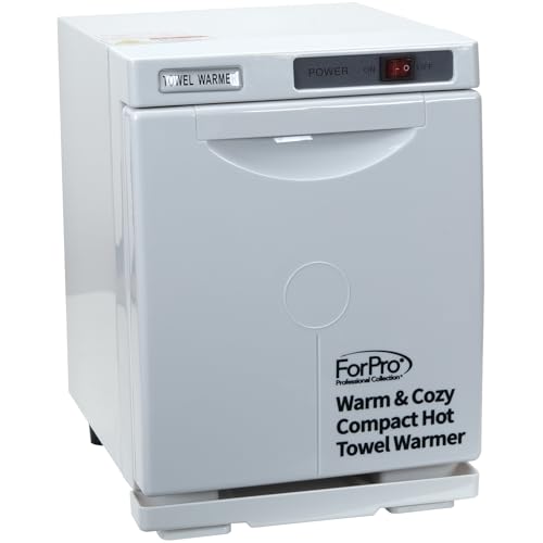 ForPro Warm & Cozy Hot Towel Warmer, Compact 5L Capacity Cabinet, Stainless Steel Rack, White - size: Compact 5L