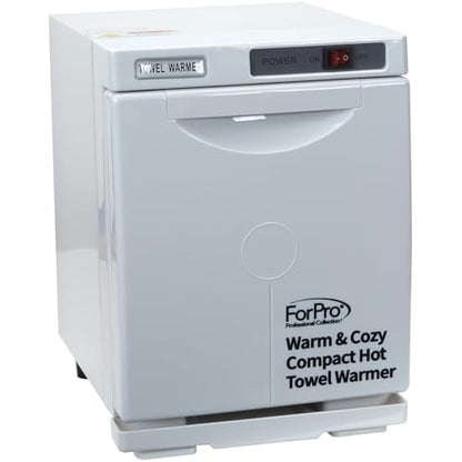 ForPro Warm & Cozy Hot Towel Warmer, Compact 5L Capacity Cabinet, Stainless Steel Rack, White - size: Compact 5L