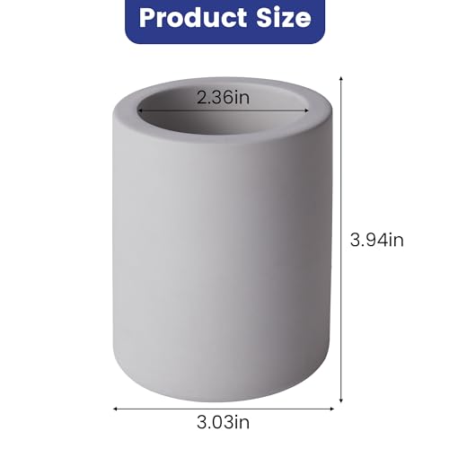 Drying Stone Toothbrush Holder, Diatomite Toothbrush Holders for Bathroom Counter, Quick Drying Electric Toothbrush and Toothpaste Holder Bathroom Organizer, Light Grey - color: Light Grey