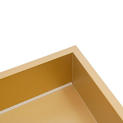 Shower Niche, 25 x 13 inch Recessed Wall Niche with LED Light Strip, Heavy-Duty Stainless Steel Modern Shampoo Storage Organizer, Sealed Waterproof, Durable & Easy to Install, Gold - color: Gold