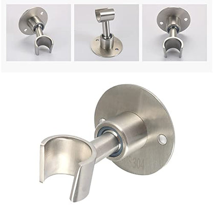 UXELY 360° Adjustable 304 Stainless Stell Handheld Shower Head Holder Wall Mount, Bathroom Shower Head Bracket with Screw Set, Shower Spray Holder, Shower Wand Holder(Silver)