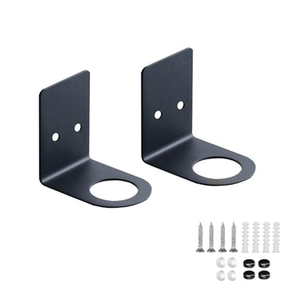 BiJun Soap Dispenser Wall Mount,1.06in Shampoo Conditioner Dispenser | Soap Dispenser Holder Refillable Shower Shampoo Conditioner Dispenser Set of 2 Black Space-Saving for Kitchen Bathroom ﻿ - color: Black