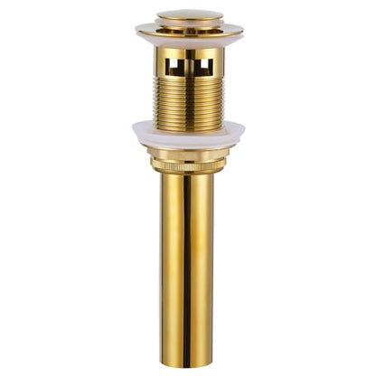 Angle Simple Pop Up Sink Drain Stopper with Overflow, Deep Titanium Gold | Brass Bathroom Sink Stopper Replacement, Fits Lavatory & Vanity Sink with 1.61 to 2 Inches Drain Hole - color: Deep Titanium Gold