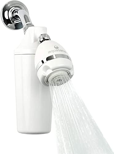 Aquasana Shower Filter | 3-Setting Head | WaterSense Certified | AQ-4100-E | Dermatologist-Recommended | Soften Skin & Hair | Coconut Shell Carbon | KDF Media | 3 Shower Head Settings | 10K Gal - size: WaterSense (1.75 GPM), style: Shower Head Filter