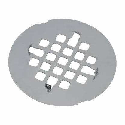 HIDROP Chrome Plated Snap-in Shower Floor Drain Cover, 4-1/4" OD Round Grid | Stainless Steel Bathroom Drain Cover, Shower Drain Cap Replacement, Hair Catcher, Easy-to-Install, Bathroom Shower Strainer - color: Chrome