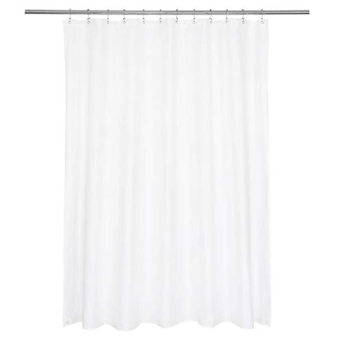 N&Y HOME Ultimate Fabric Shower Curtain or Liner Long 72 x 90, White | TPU Lining Waterproof, Machine Washable, 72x90 inches, Use for Bath Tub/Stall, Home and Hotel - color: White, size: 72"W x 90"L (Pack of 1)