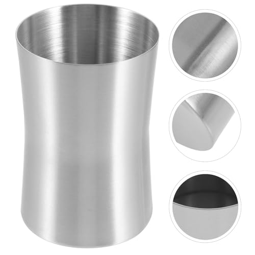 Travel Mouthwash Cup Bathroom Tumbler Stainless Steel | Brushed Nickel Water Cup, Metal Toothbrush Tumbler Toothpaste Mug for Home, Bathroom, Camping