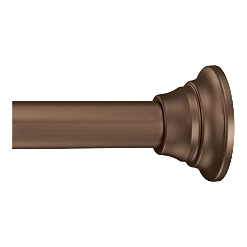 Moen TR1000OWB 44-72-Inch Adjustable Tension Mounted Straight Shower Curtain Rod, Old World Bronze - color: Old World Bronze