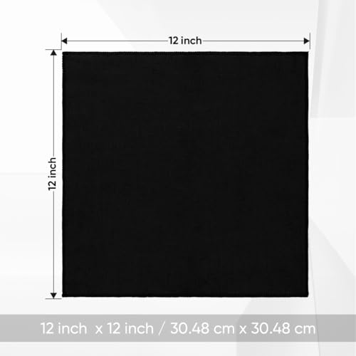 HOMEXCEL Black Washcloths 12 Pack, Highly Absorbent and Soft Microfiber Face Towel, Makeup Remover Towels, Multi-Purpose Wash Cloths for Bathroom, Hotel, Spa, Gym, and Kitchen, 12x12 Inch - color: Black