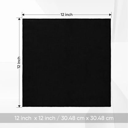 HOMEXCEL Black Washcloths 12 Pack, Highly Absorbent and Soft Microfiber Face Towel, Makeup Remover Towels, Multi-Purpose Wash Cloths for Bathroom, Hotel, Spa, Gym, and Kitchen, 12x12 Inch - color: Black