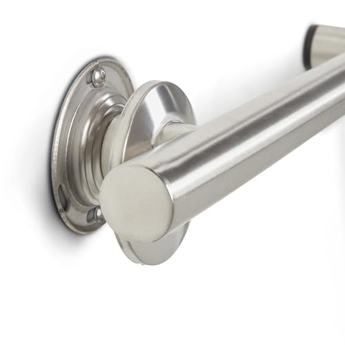 Seachrome Bathroom Grab Bar, 38 inch Stainless Steel, Right Handed Zuma Bar, 1 1/4 inch Diameter, Handicap Grab Bar, Safety Rail, Satin Stainless (Model: GWR-3638-QCR-SS) - color: Satin Stainless, style: Right-Hand