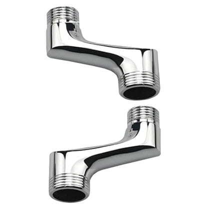 2Pcs Shower Head Adapter, Brass Shower Head Extender, Adjustable Swivel Arm, 1/2 3/4 Offset Connection, Excentric Toilet Connection