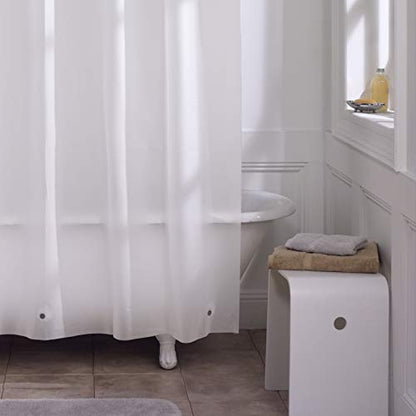 Zenna Home Shower Curtain Liner, Heavyweight Transparent Liner for Showers and Bathtubs with Rustproof Grommets and Weighted Hem, 8-Gauge EVA, 70 x 72 Inches, Frosty - size: 72"W x 70"L (Pack of 1)