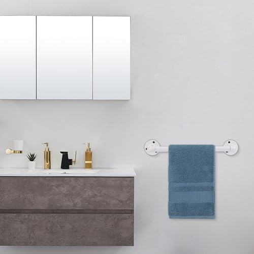 Industrial Pipe Towel Rack Towel Bar, Heavy Duty Wall Mounted Rustic Farmhouse Bath Towel Holder for Bathroom (White, 12 inch) - color: White, size: 12 inch