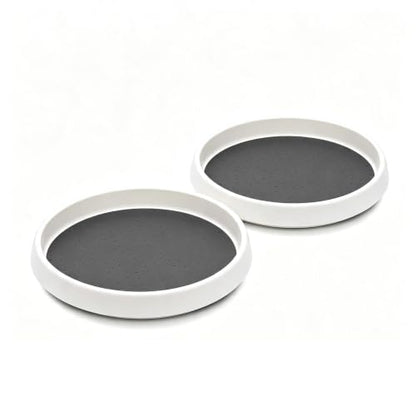 Lazy Susan Turntable Organizer 2 Pack - 10" Rotating Spice Rack Trays | Features a smooth 360-degree rotating design for effortless access to items in deep cabinets, pantries, and fridges. - size: 10 inch