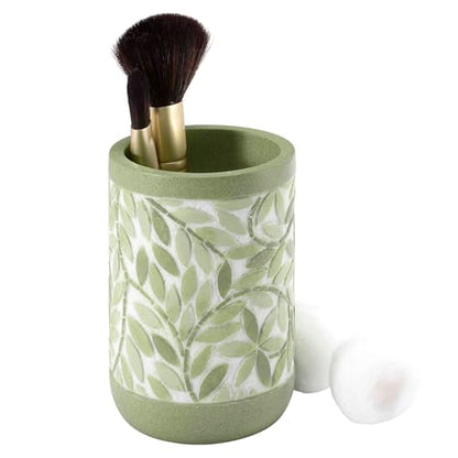Avanti Linens - Bath Set, 4pc Countertop Accessories, Resin Tumbler, Toothbrush Holder, Soap Dish, Lotion Pump (Stratford Collection, Green) - size: 4pc Bath Set