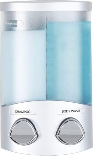 Better Living Products 76234-1 Duo 2-Chamber Dispenser, Satin Silver (Pack of 6) - color: Satin Silver, size: 2-Chamber (Pack of 6)