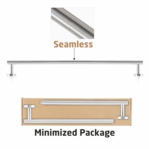 KES 23.2-Inch Towel Bar for Bathroom, Bath Towel Rack Towel Holder | Wall Mount SUS304 Stainless Steel Brushed Finish, Total Length 25.5 Inch, A2000S65B-2 - color: Brushed Grey, size: 25.5 Inch