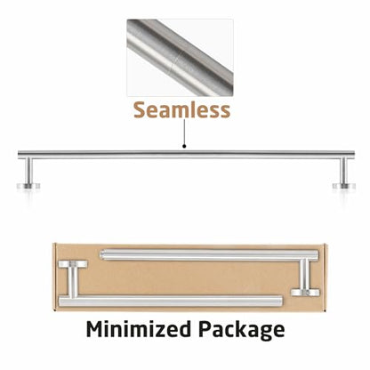 KES 23.2-Inch Towel Bar for Bathroom, Bath Towel Rack Towel Holder | Wall Mount SUS304 Stainless Steel Brushed Finish, Total Length 25.5 Inch, A2000S65B-2 - color: Brushed Grey, size: 25.5 Inch