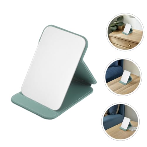 2pcs Portable Makeup Mirrors with Foldable Stand Small Desktop Vanity Mirrors for Travel Dorm Bathroom Countertop Use