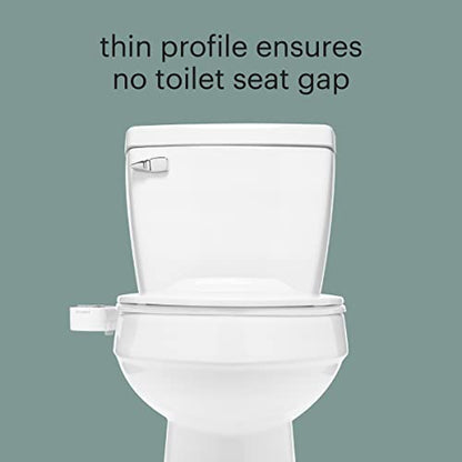 Brondell FSP-150 FreshSpa Thinline Precision Essential Bidet Attachment for Toilet Seats with Adjustable Water Pressure, Side Arm Control, Thin Profile, White (Single Nozzle) - style: Single Nozzle