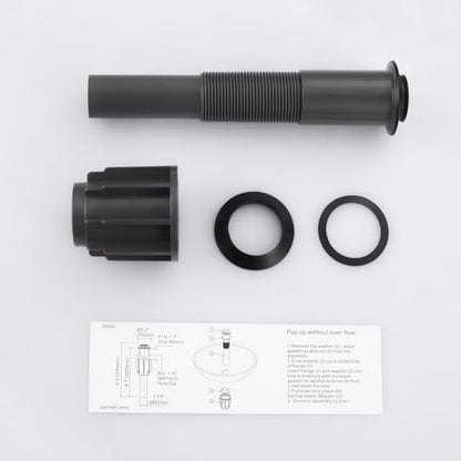 Pop Up Sink Drain Without Overflow, Bathroom Sink Drain Vessel Sink Stopper Pop Up Sink Drain Stopper, Pop Up Drain for Bathroom Sink Drain Strainer for Hair Catcher, Matte Black - color: Matte Black, style: Without Overflow