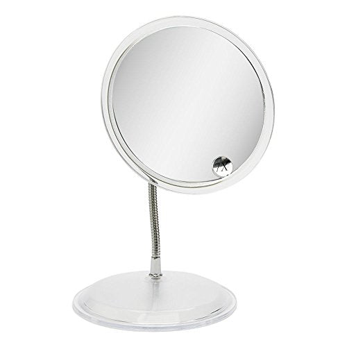 Gooseneck Vanity 7X Mirror with Clear Acrylic Frame