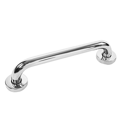 Stainless Steel Shower Grab Bar, 30cm/11.8 Inch, Curled Grip, Wall Mount, Non-Slip Safety Handle for Bathtubs and Showers