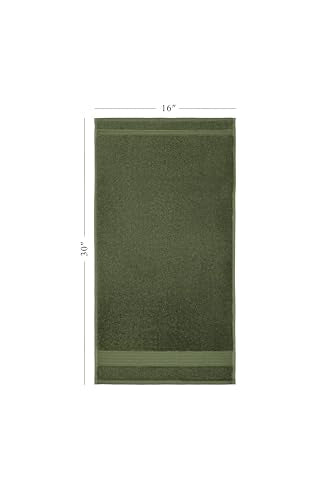 Ozdilek 6-Piece Bath Towel Set, 2 Bath, 2 Hand, 2 Wash, 100% Cotton Turkish Towels, 2 Bath Towels (30x60/550 GSM), 2 Hand Towels (16x30/575 GSM), 2 Washcloths (13x13/600 GSM) (Fern Green) - color: Fern Green