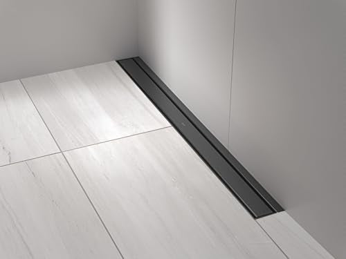 Delta Faucet 36" Linear Shower Drain Wall Edge in Matte Black - color: Matte Black