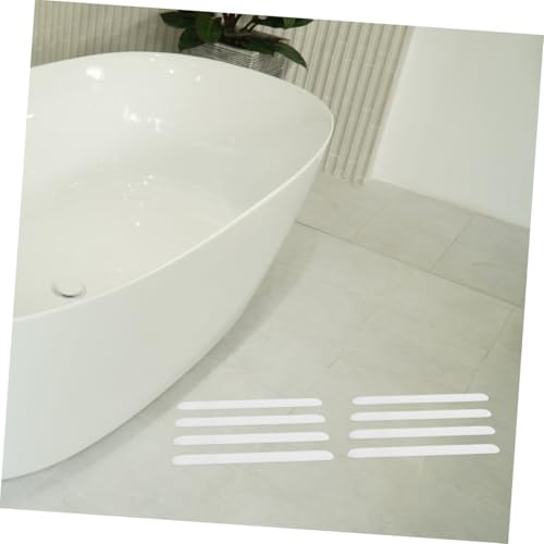 BESTYASH 30Pcs Anti-Slip Strips PET Bath Safety for Showers Stairs | Concave Convex Line Surface, White Finish, Adhesive Grip Aid, for Bathtubs and Floors