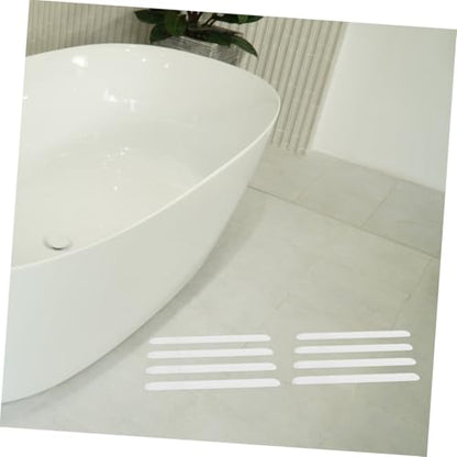 BESTYASH 30Pcs Anti-Slip Strips PET Bath Safety for Showers Stairs | Concave Convex Line Surface, White Finish, Adhesive Grip Aid, for Bathtubs and Floors