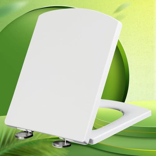 Soft Close Toilet Seat, White, Quick Release & Easy Clean Design - size: 37*47cm
