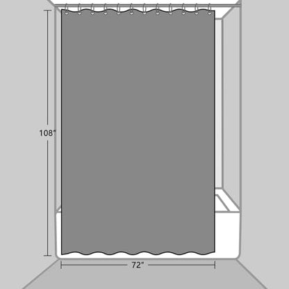 EurCross 72 x 108 inch Extra Long Clear Shower Curtain Liner with 5 Magnets,PVC Free Thick EVA Shower Liner, Heavy Duty Weighted Clear Shower Curtain for Bathroom 108 inch Length - color: Clear, size: 72"W x 108"L (Pack of 1)
