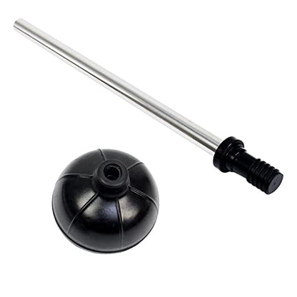 Casaphoria Stainless Steel Toilet Bowl Brush with Holder and Plunger Set, Freestanding Canister for Bathroom, 2 in 1 Hideaway Holder Heavy Duty Unclogger Plunger - style: Deluxe Long_handle