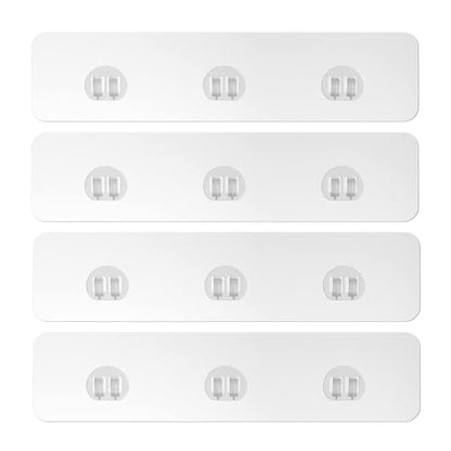 4 Pack Transparent Shower Caddy Adhesive for Replacement, No Drilling, Soap Holder, Bathroom Storage Shelves and Kitchen Racks - size: 4 Pack