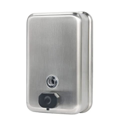 Stardrix Heavy Duty Stainless Steel Wall Mount Soap Dispenser, 1100ml/37oz, with Corrosion Proof Lining and Anti-Leak Pump for Commercial & Home Bathroom Kitchen(Vertical) - size: Vertical