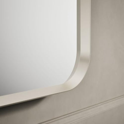 Kohler Essential 24 in. W x 36 in. H Rectangular Framed Wall Mount Bathroom Vanity Mirror in Brushed Nickel - color: Brushed Nickel, size: 36"L x 24"W, style: Rectangle
